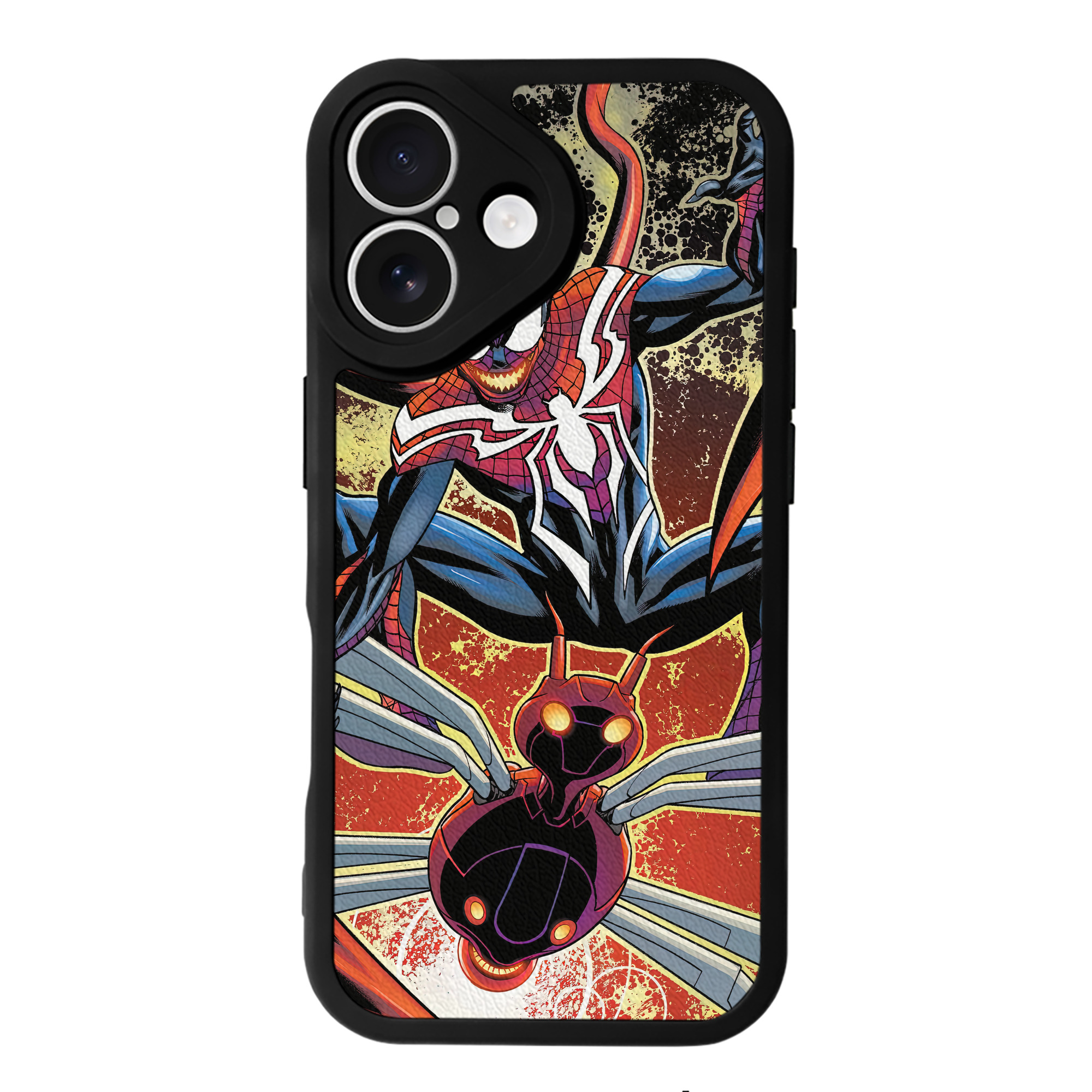 （画像用） Spider Man スパイダーマン 【iPhone 16シリーズ対応】シリコンスマホケース（レザー調） 材質：シリコン